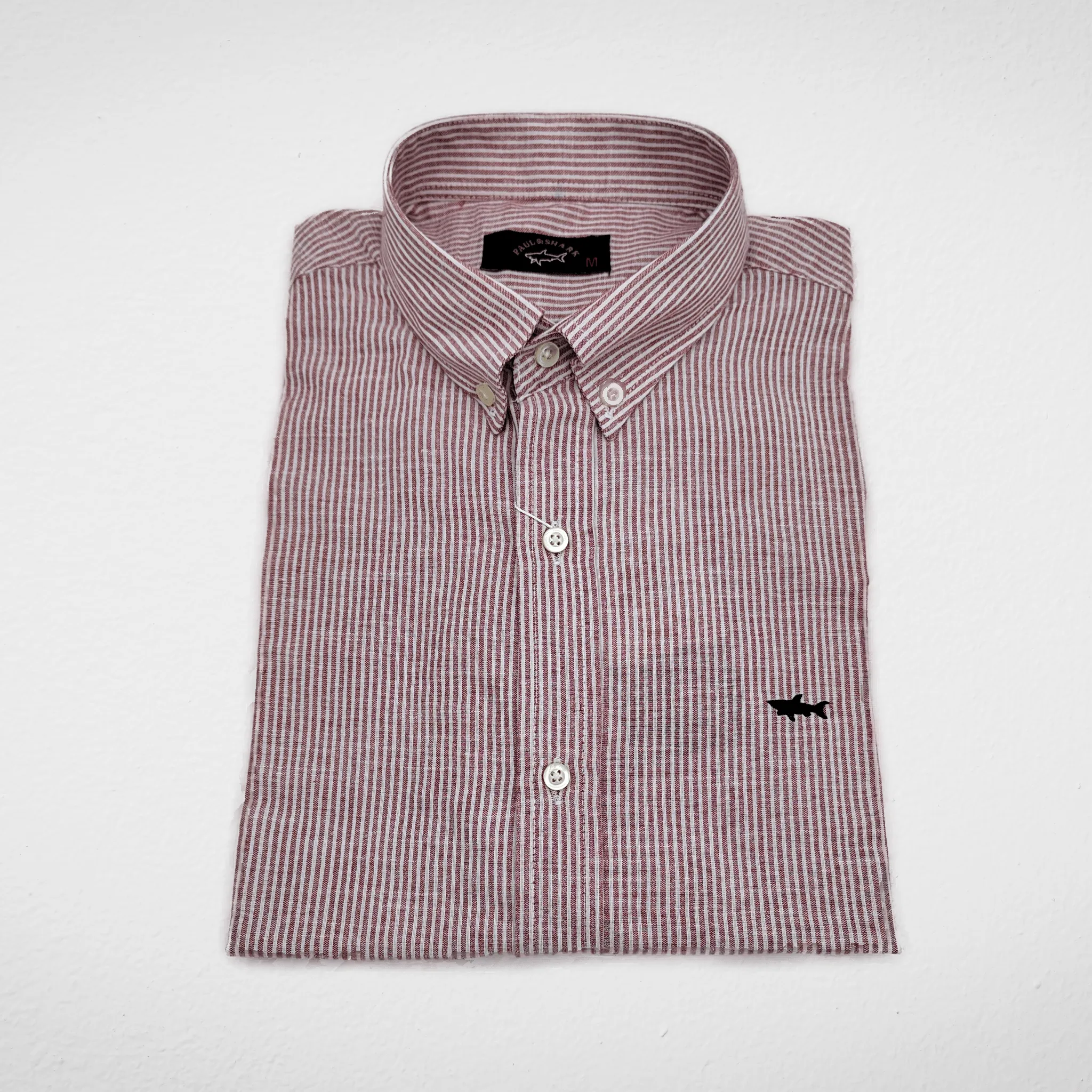 Men P&S Shirt - Stripped - Red x White