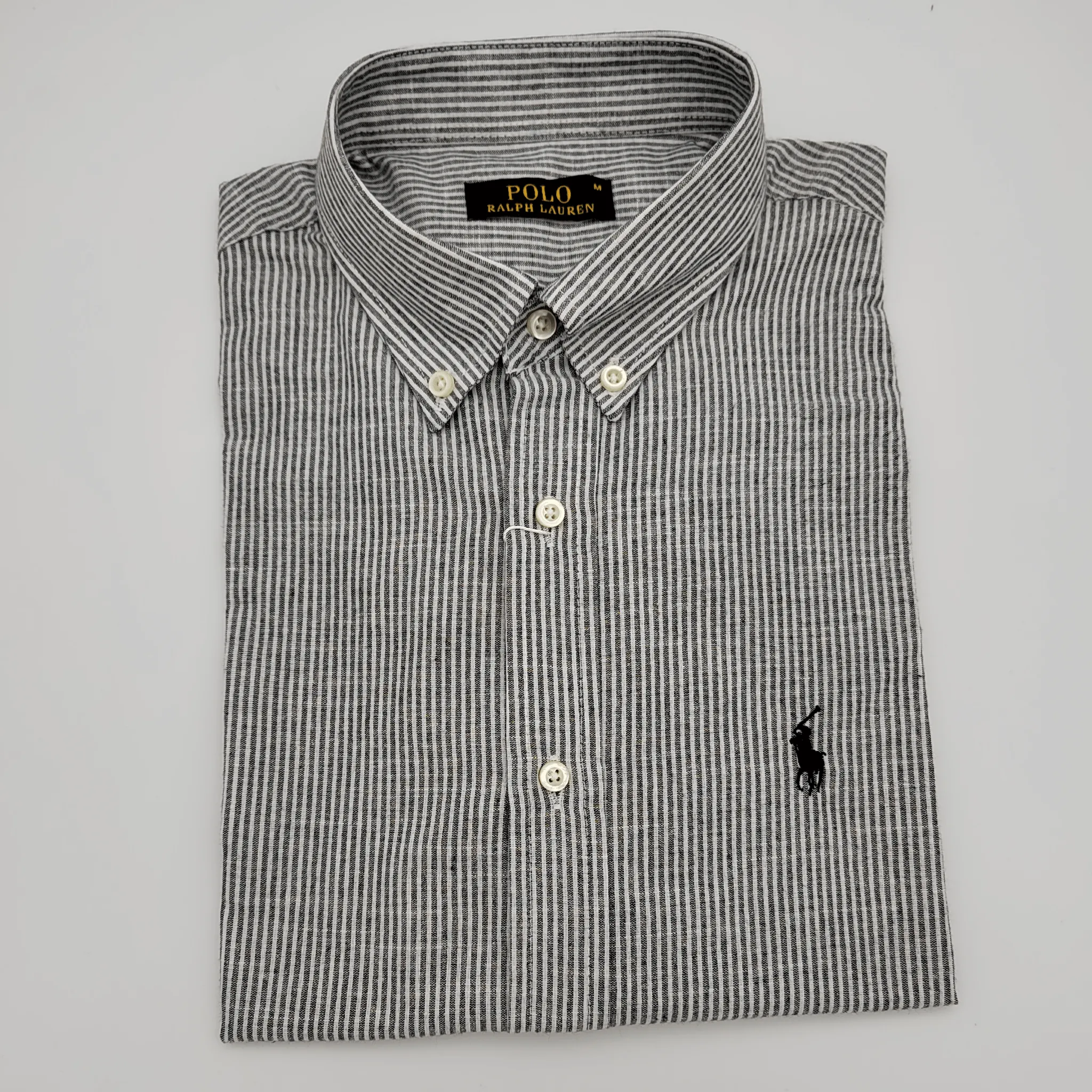 Men Shirt - Stripped - Black x White