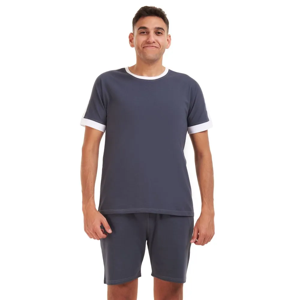 Men summer pajama set Dark grey T-shirt   short