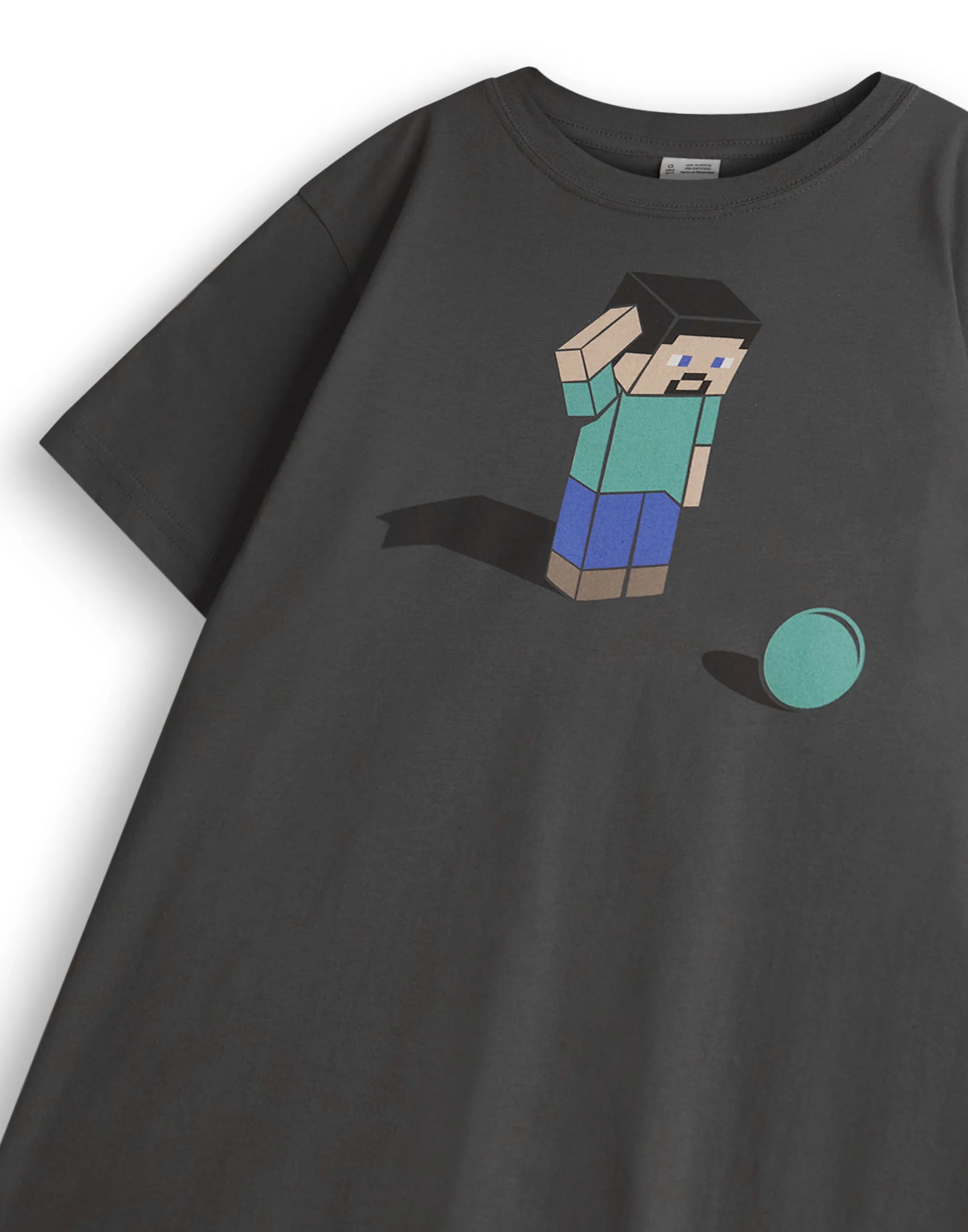 Minecraft Boys Black Short Sleeved T-Shirt