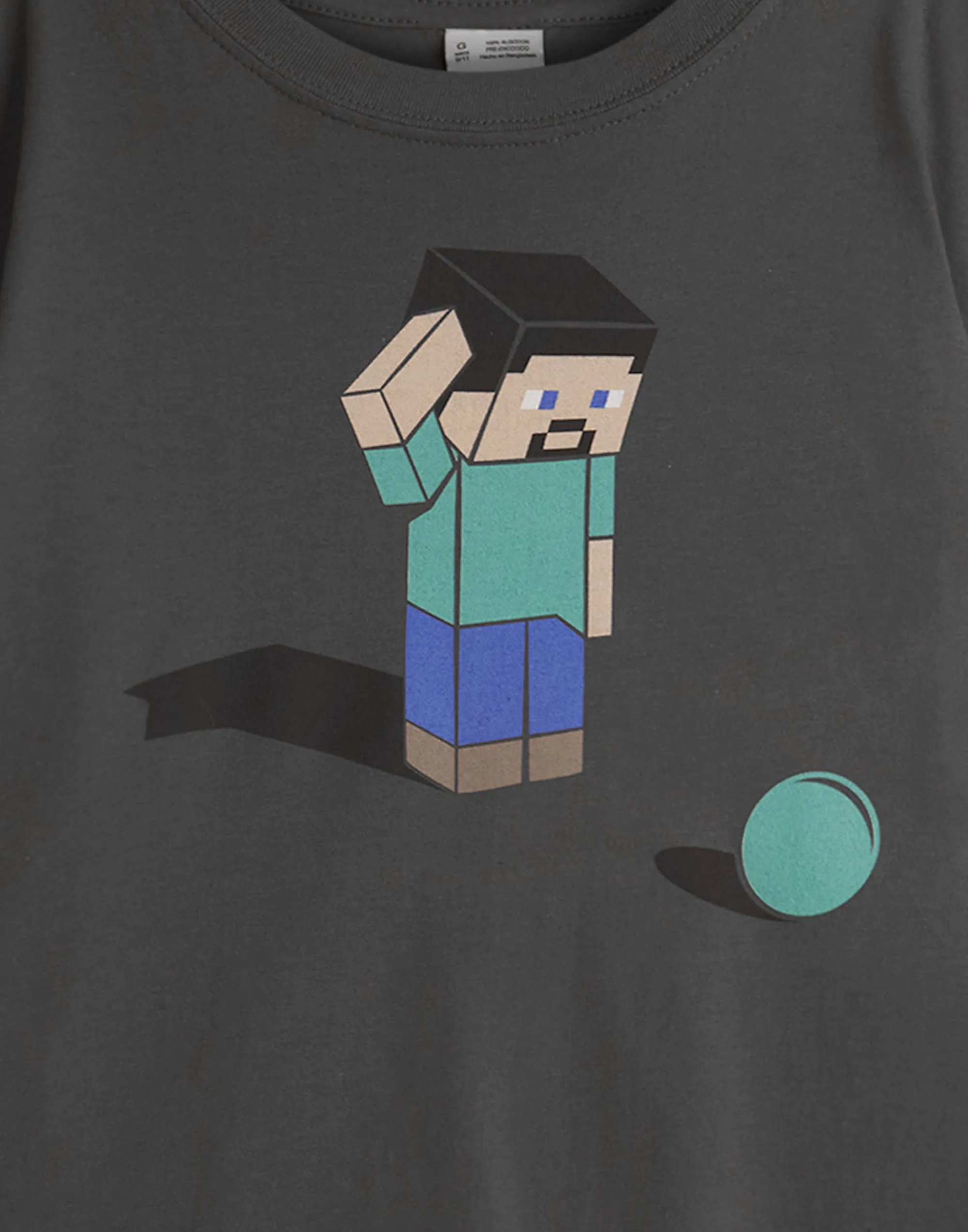 Minecraft Boys Black Short Sleeved T-Shirt