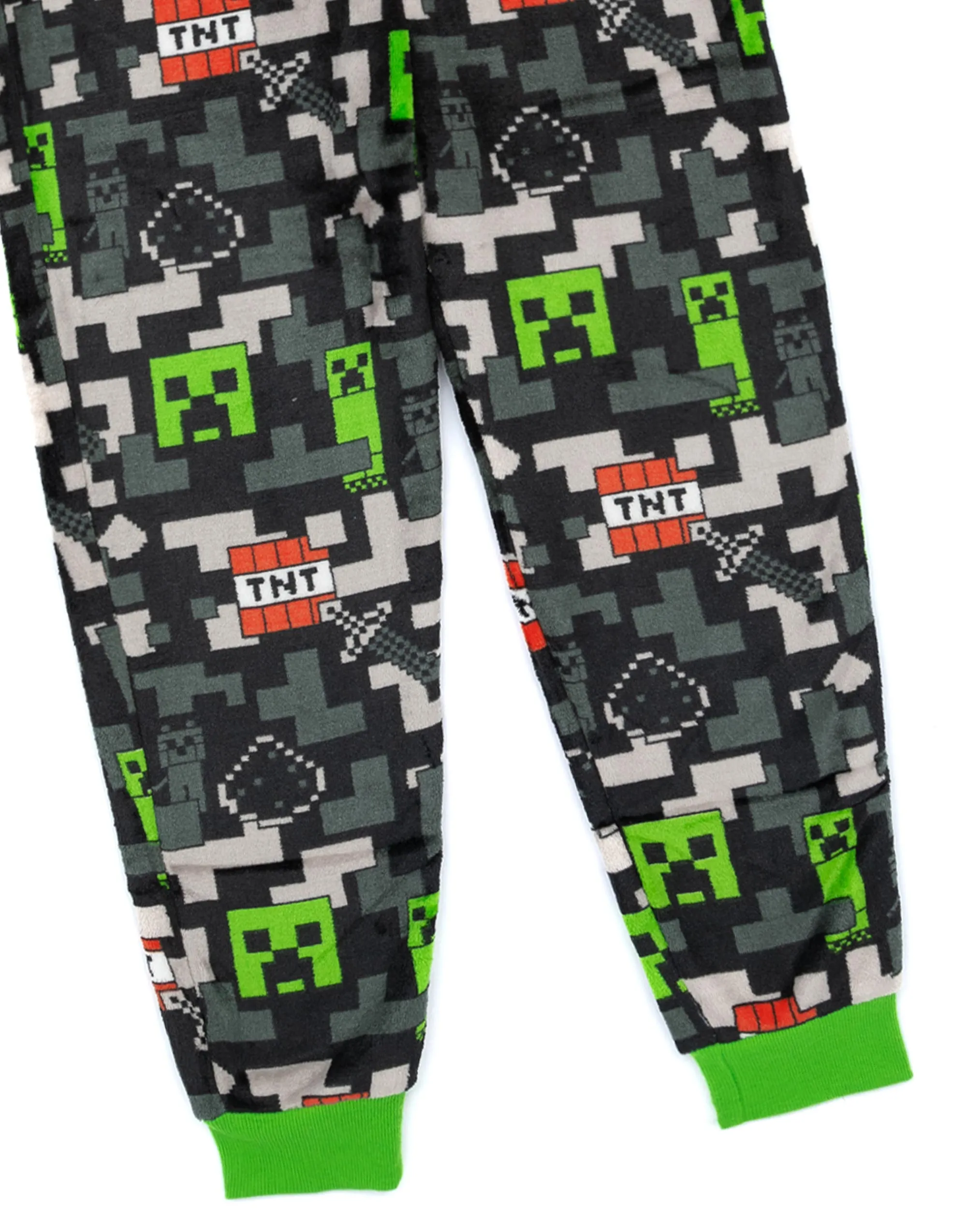 Minecraft Creeper & Tnt Boys Green Onesie