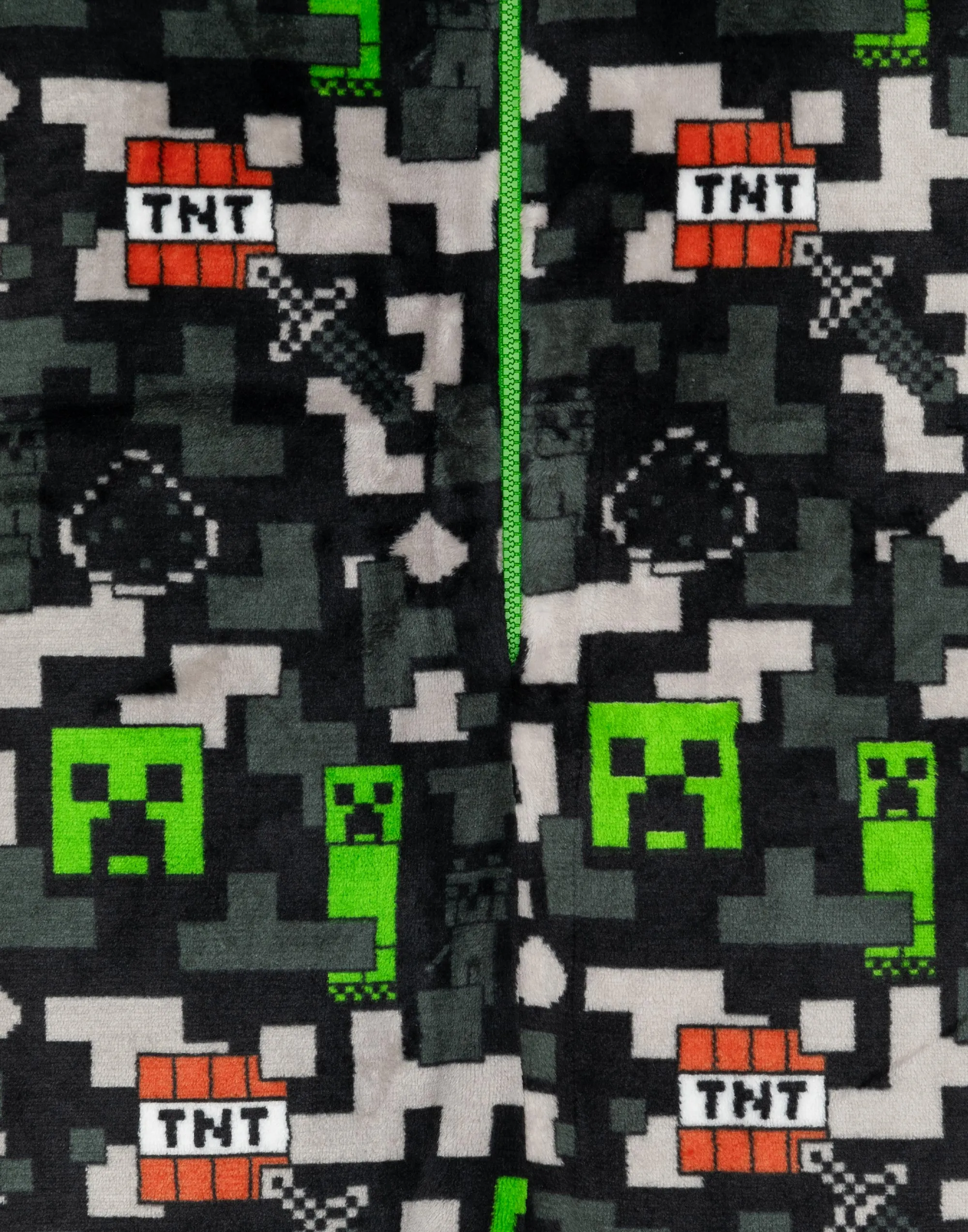 Minecraft Creeper & Tnt Boys Green Onesie