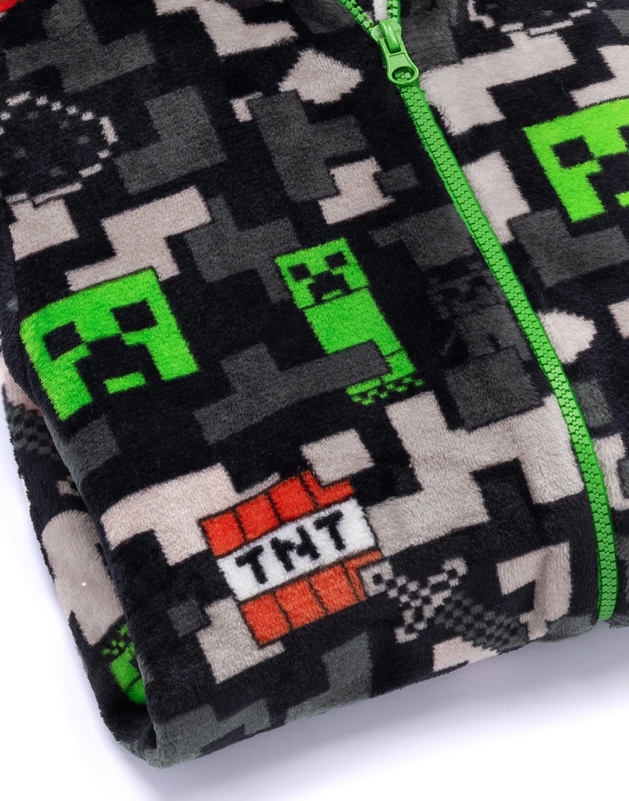 Minecraft Creeper & Tnt Boys Green Onesie