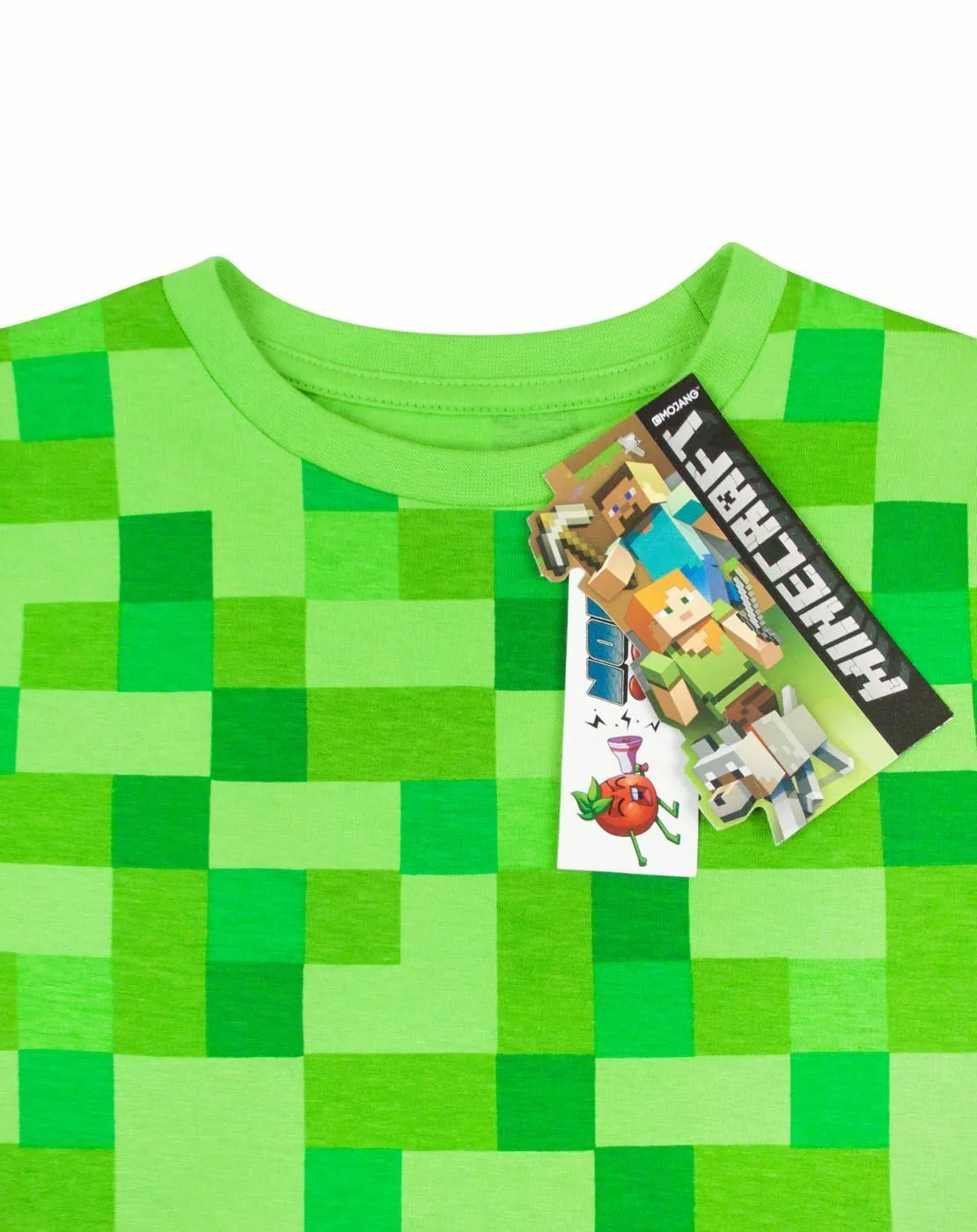 Minecraft Creeper Boys Green Short Sleeved T-Shirt