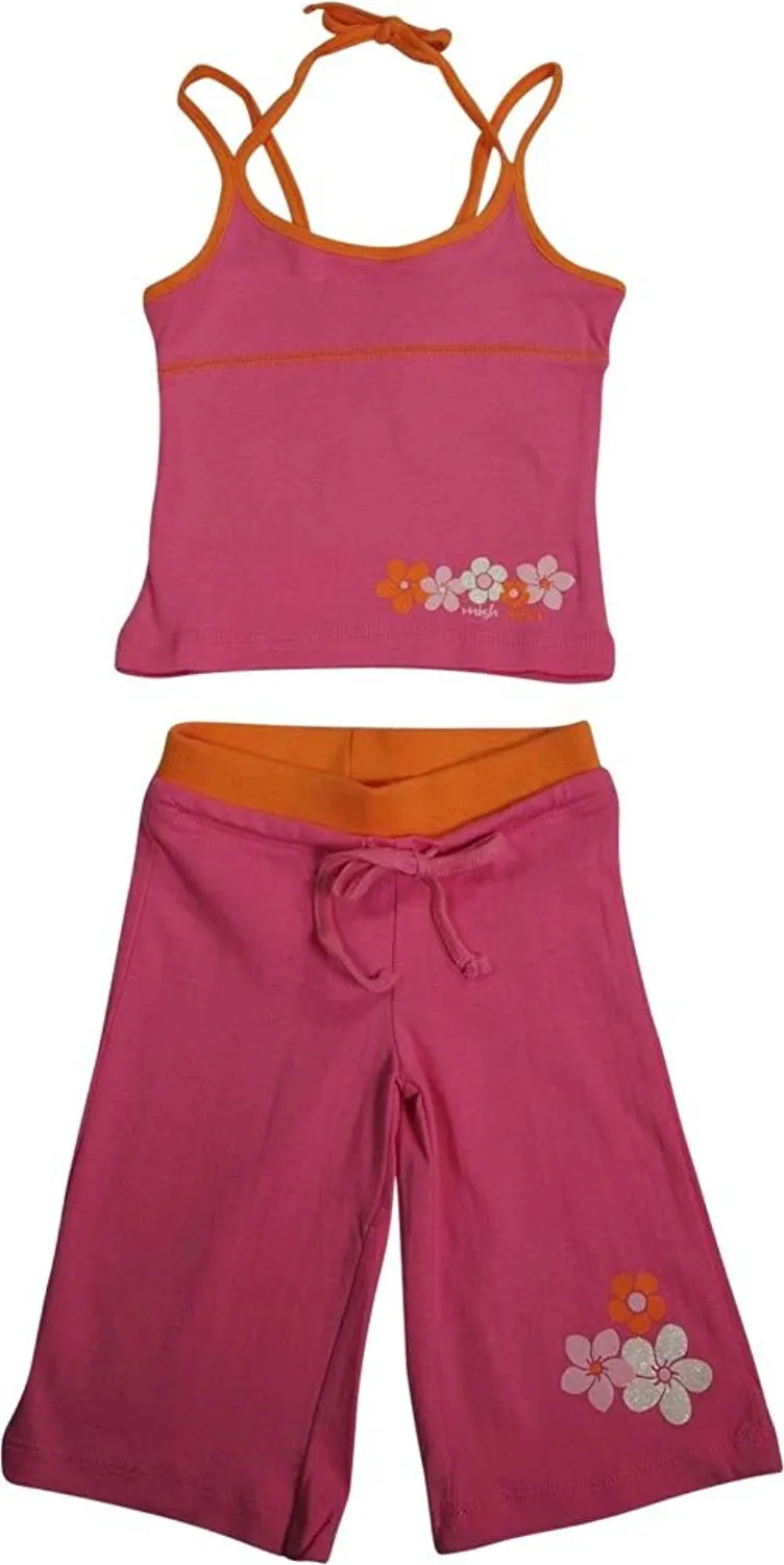 Mishmish - Little Girls 2 Piece Tank Capri Set - 4 Styles - 100% Cotton - 30 Day Guarantee