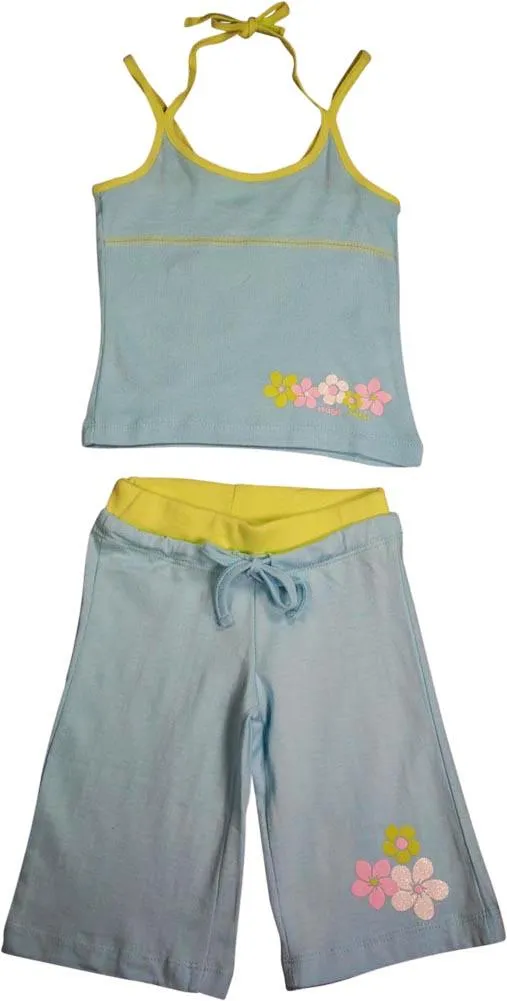 Mishmish - Little Girls 2 Piece Tank Capri Set - 4 Styles - 100% Cotton - 30 Day Guarantee