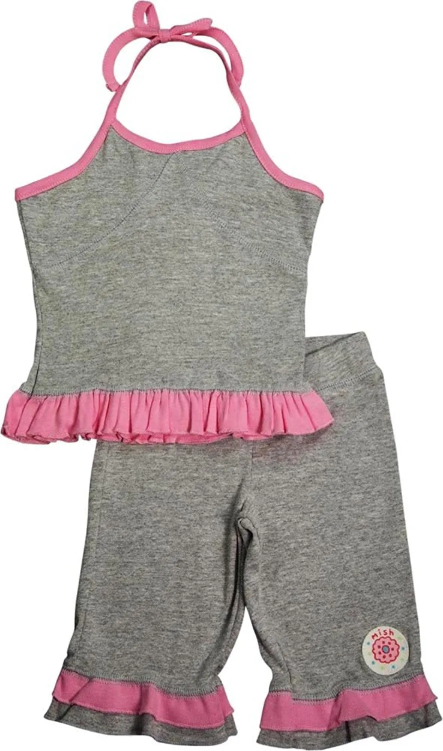 Mishmish - Little Girls 2 Piece Tank Capri Set - 4 Styles - 100% Cotton - 30 Day Guarantee