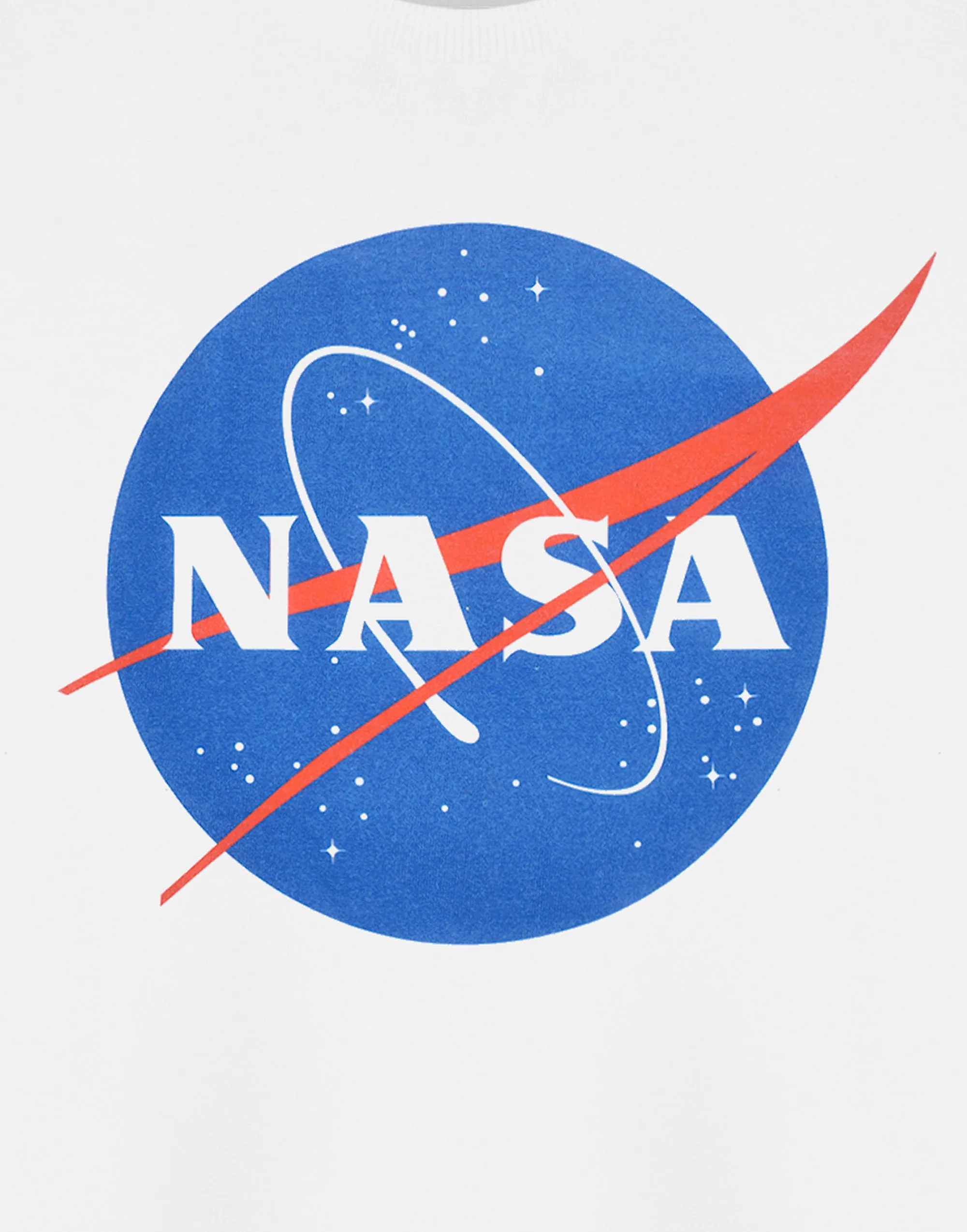 NASA Classic Logo Unisex Kids White Short Sleeved T-Shirt