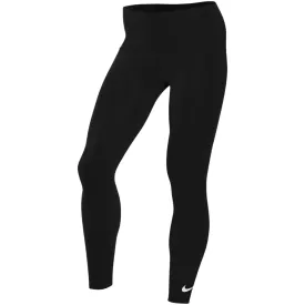 Nike Small Swoosh Logo Plain Black Leggings