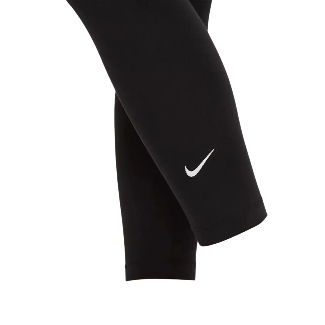 Nike Small Swoosh Logo Plain Black Leggings