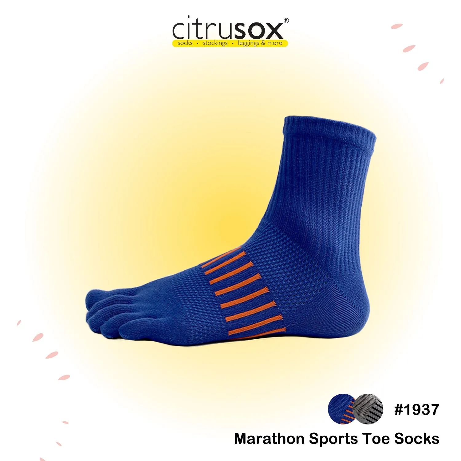 Parallel Lines Marathon Sports Toe Socks