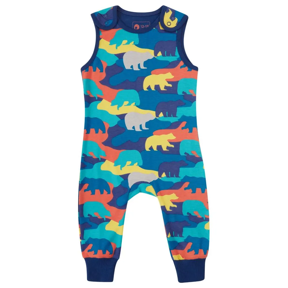 Piccalilly Camo Bear Dungarees