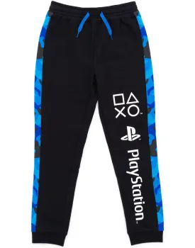 PlayStation Joggers For Boys Camo Game Console Bottoms - Black