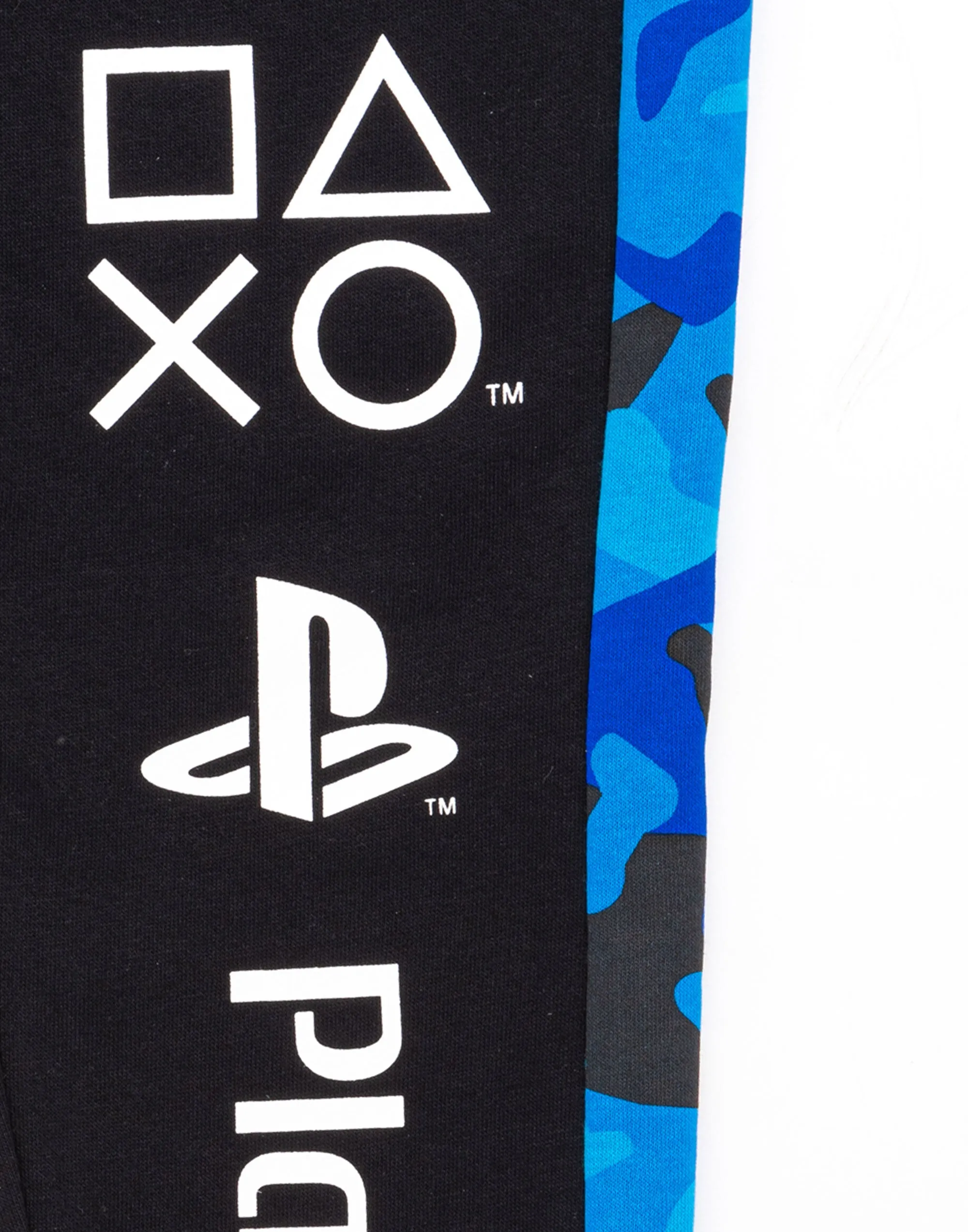 PlayStation Joggers For Boys Camo Game Console Bottoms - Black