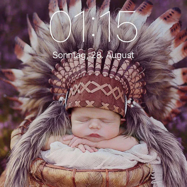 PRICE REDUCED - K03 For 0 to 9 months  Baby / Newborn : Brown Headdress for the little ones !