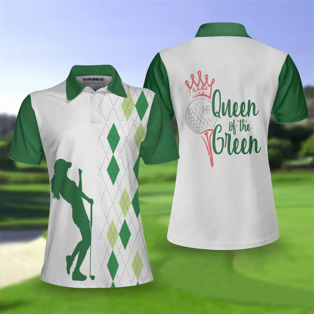 Queen Of The Green Short Sleeve Women Polo Shirt Coolspod