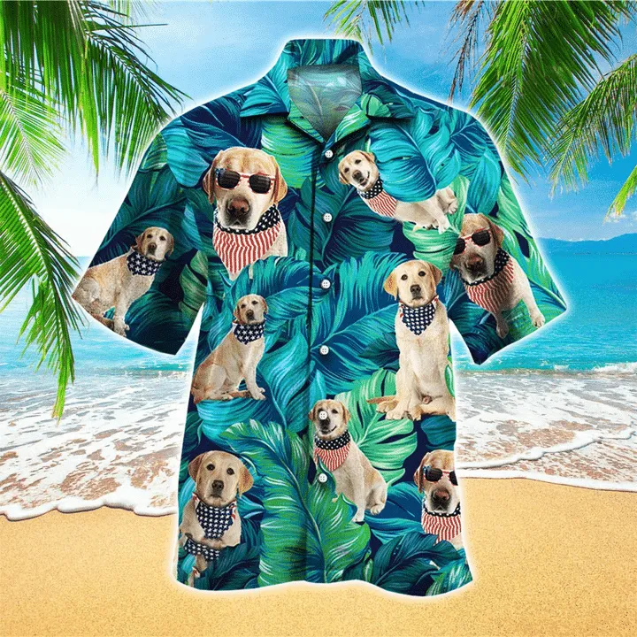 Retriever Dog Hawaiian Shirt, Dog Personalized Hawaiian Shirt Men