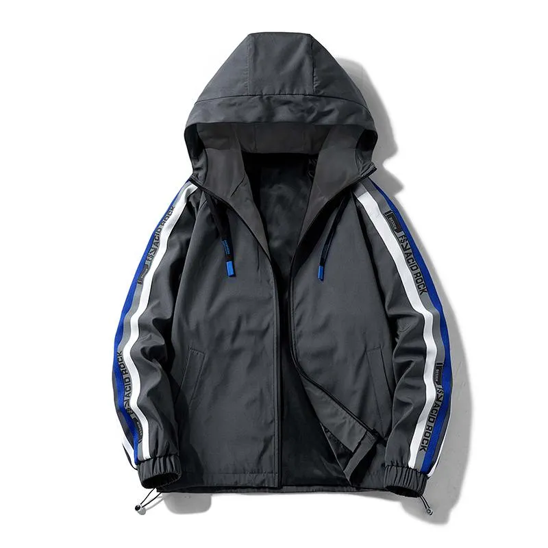 Slim-Fit Casual Raincoat Hooded Jacket