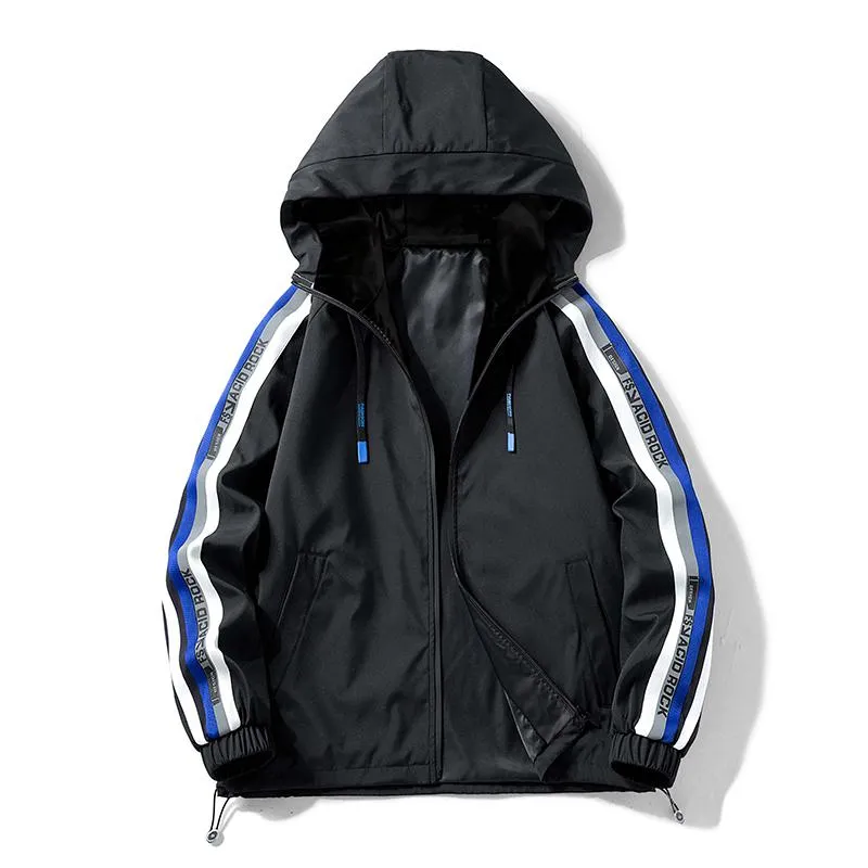 Slim-Fit Casual Raincoat Hooded Jacket