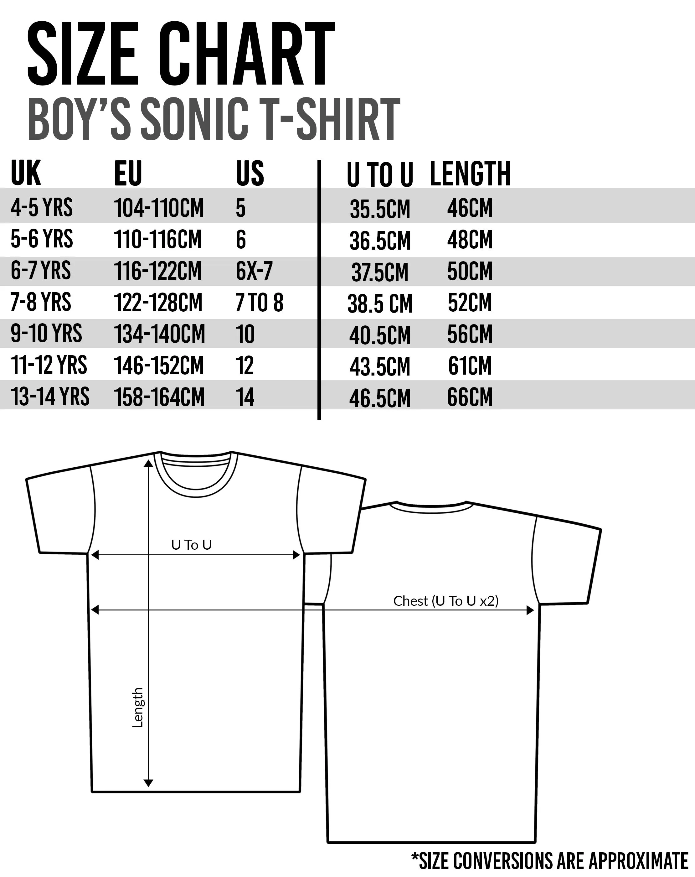 Sonic the Hedgehog Sonic Stats Graphic Boys Black Short Sleeved T-Shirt