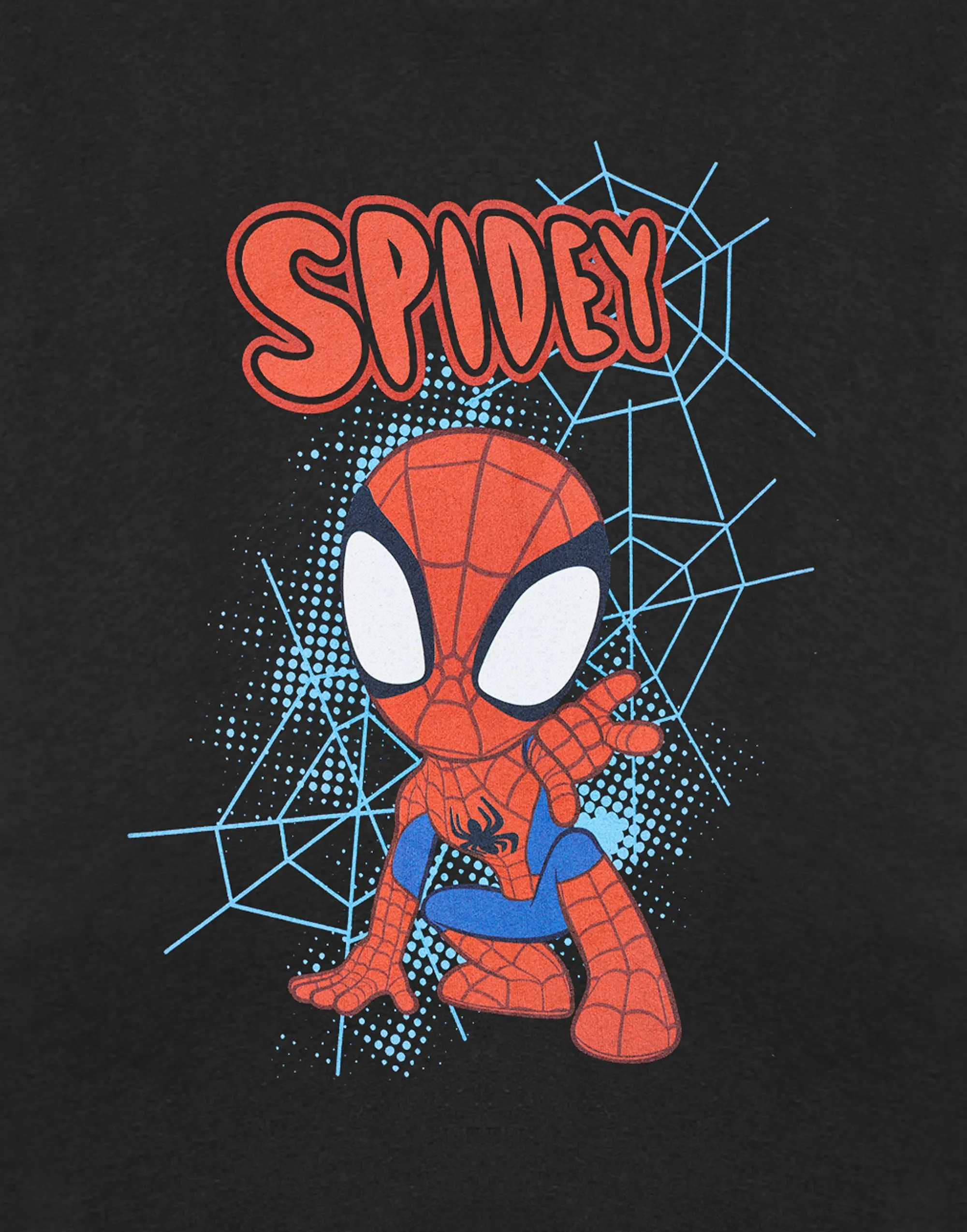 Spidey and His Amazing Friends Spidey Webs Boys Black Short Sleeved T-Shirt