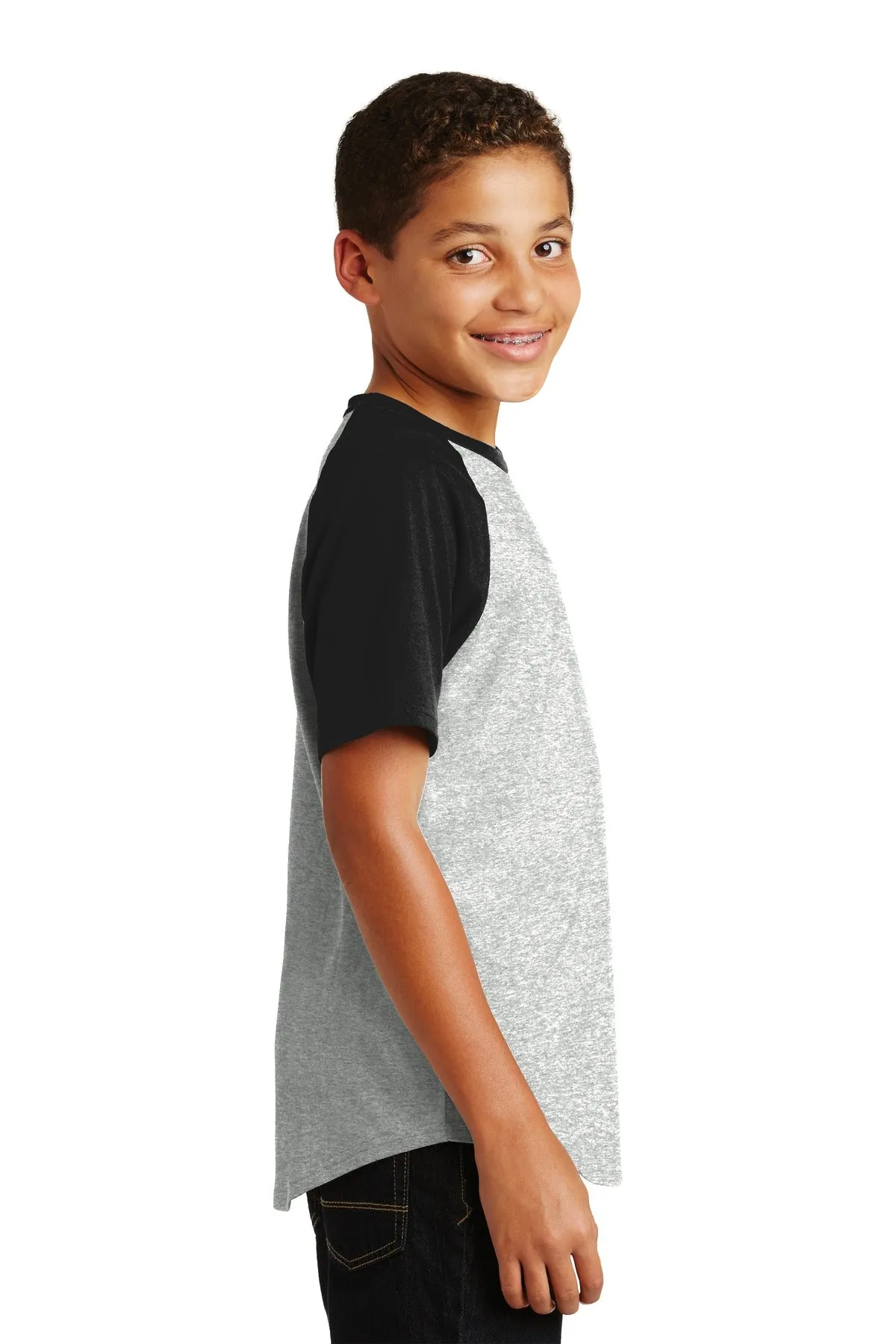 Sport-Tek® Youth Short Sleeve Colorblock Raglan Jersey. YT201