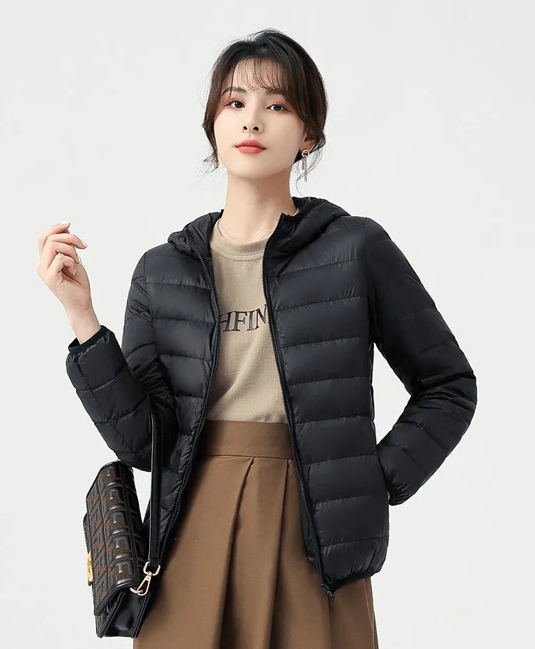 Stylish Women's Down Jackets with Hood - SF0108