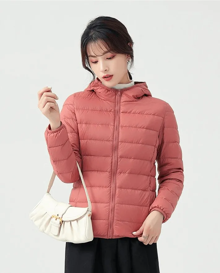 Stylish Women's Down Jackets with Hood - SF0108