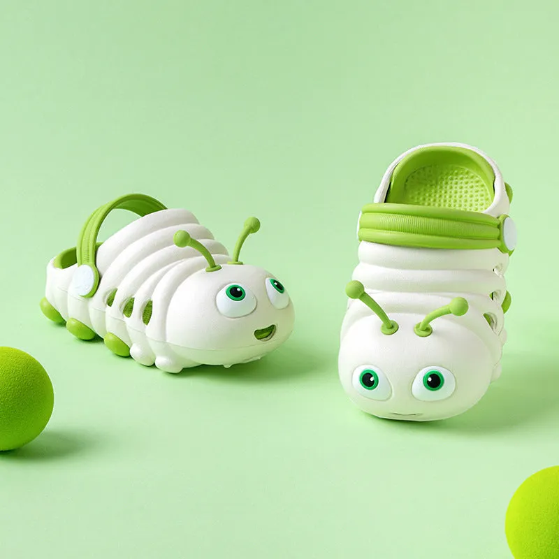 Summer children's slippers for small and medium-sized children cartoon boys and girls infants and toddlers caterpillar hole shoes baby sandals indoor