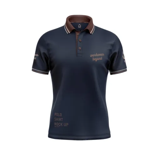 Sustainable RPET custom patterned polo shirts