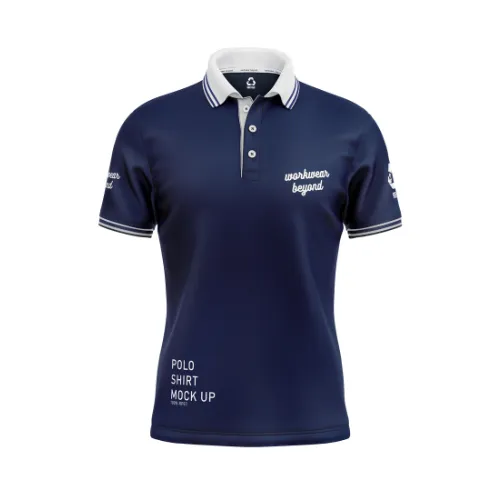 Sustainable RPET custom patterned polo shirts