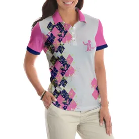 Tennis I Know I Play Like A Girl Short Sleeve Women Polo Shirt, White And Pink Tennis Shirt For Ladies, Gift For Tennis Players Coolspod