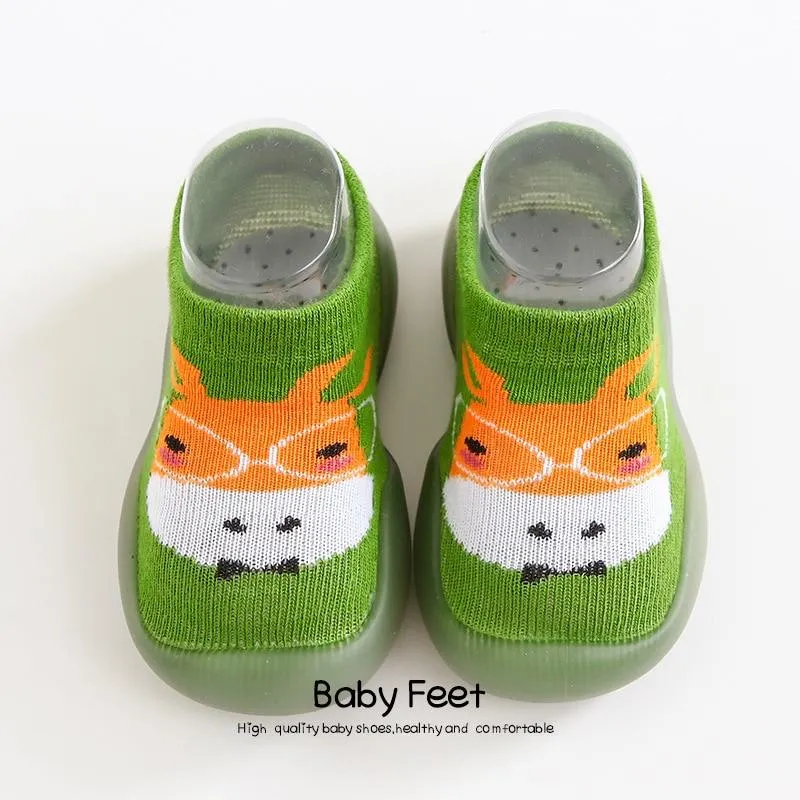 Unisex Baby Animal Cartoon Soft Rubber Soles Outdoor Anti-Slip Shoes