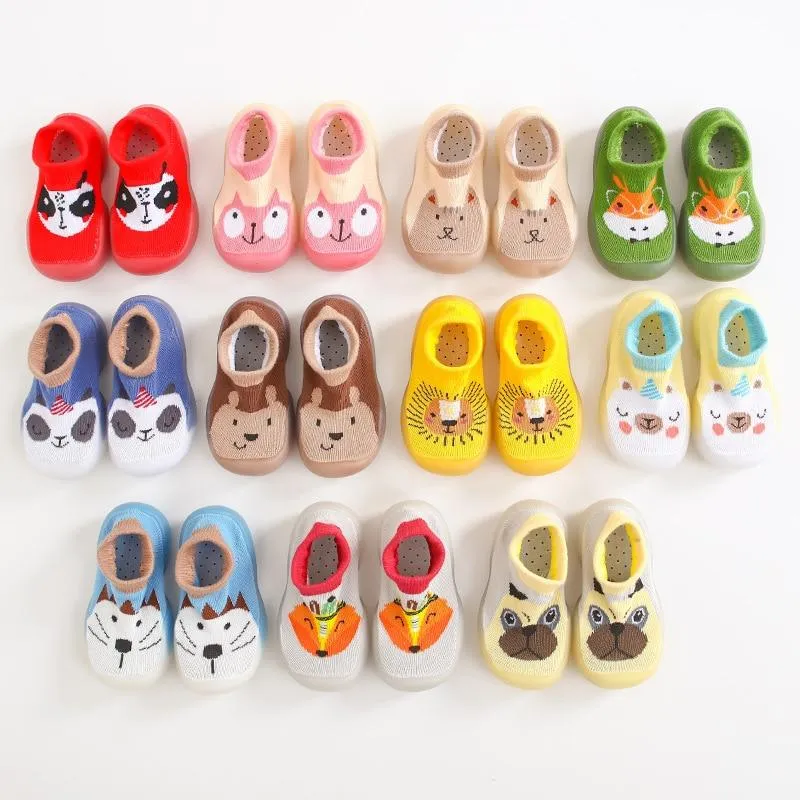 Unisex Baby Animal Cartoon Soft Rubber Soles Outdoor Anti-Slip Shoes