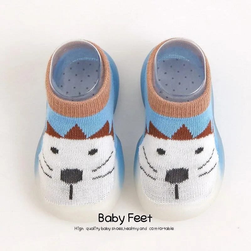 Unisex Baby Animal Cartoon Soft Rubber Soles Outdoor Anti-Slip Shoes