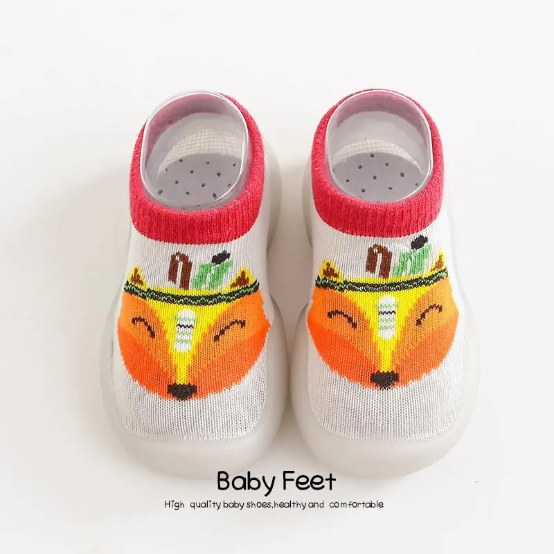 Unisex Baby Animal Cartoon Soft Rubber Soles Outdoor Anti-Slip Shoes