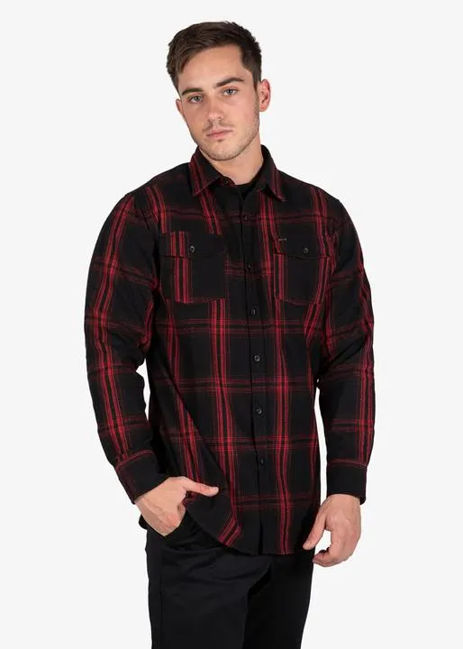 Unit Mens Newtown Flannel Red