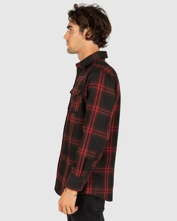 Unit Mens Newtown Flannel Red