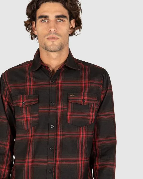 Unit Mens Newtown Flannel Red