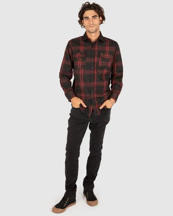 Unit Mens Newtown Flannel Red