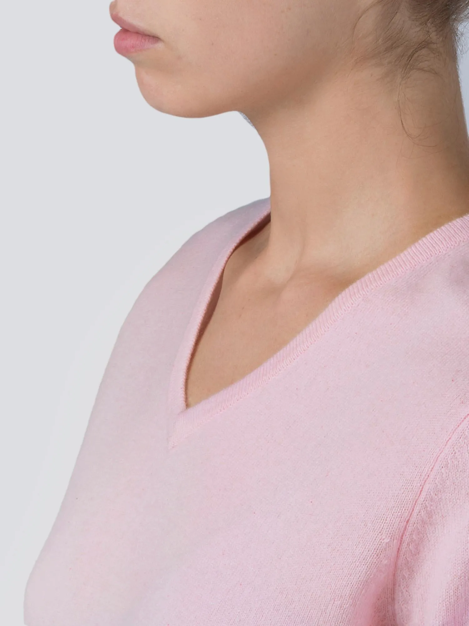 V Neck Sweater_Pink