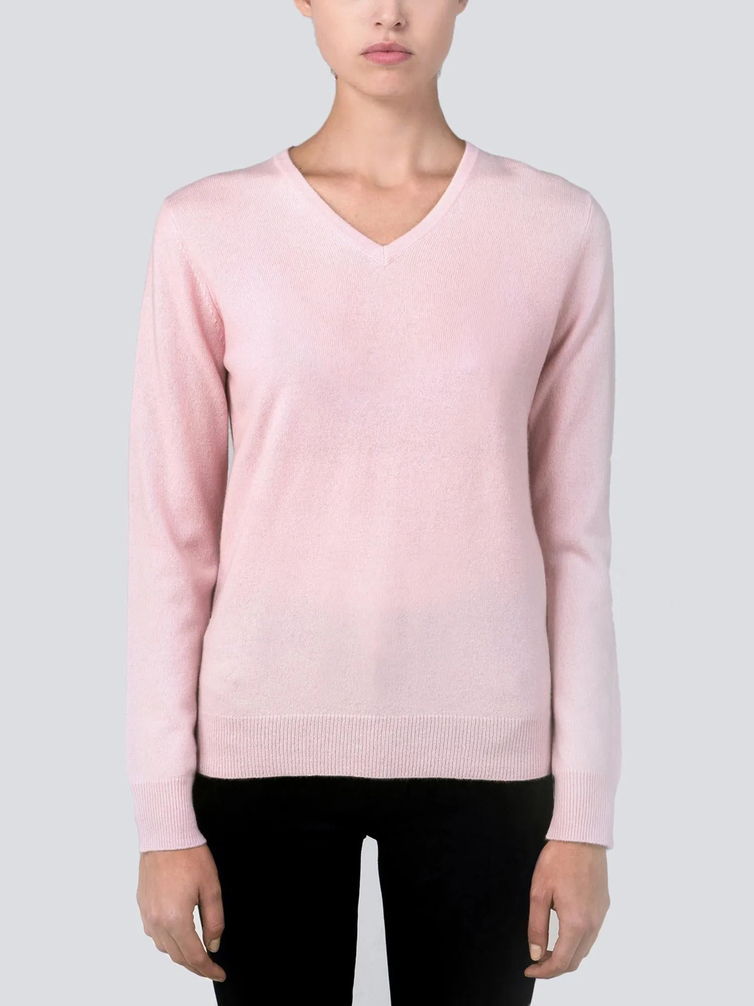 V Neck Sweater_Pink