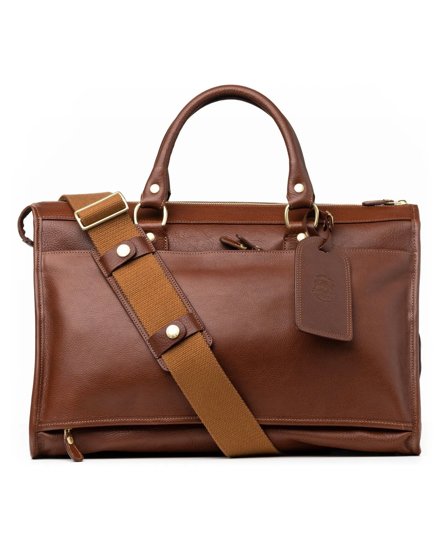 VINTAGE CHESTNUT LEATHER CONCOURSE BAG