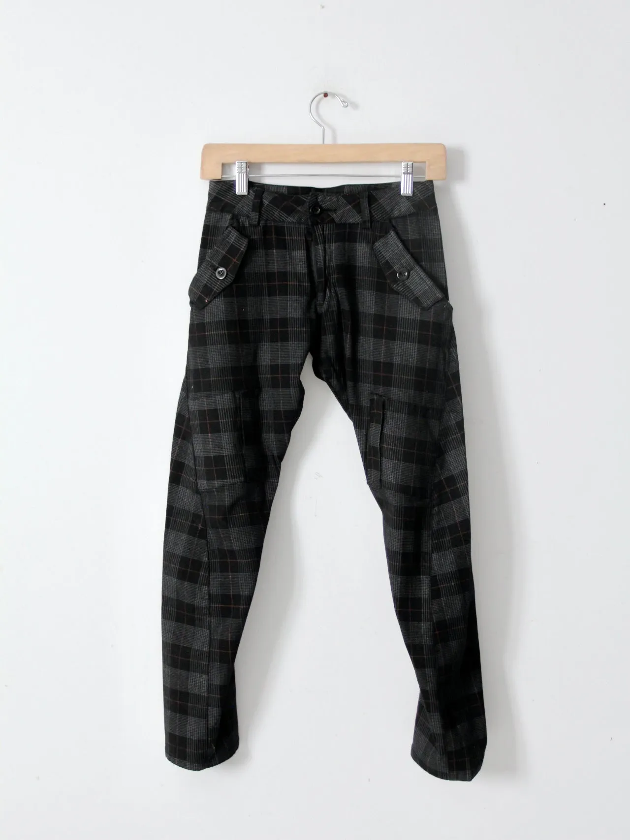 vintage low rise plaid pants