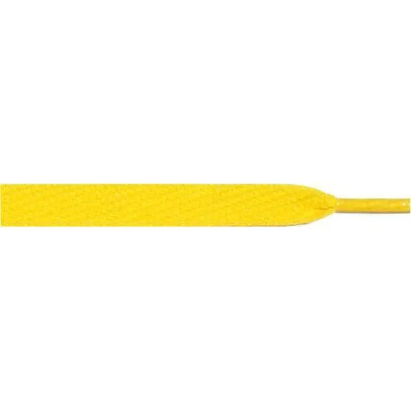 Wholesale Skateboard Flat 1/2" - Yellow (12 Pair Pack) Shoelaces