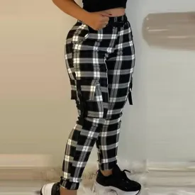 Women's Black Pattern Pants